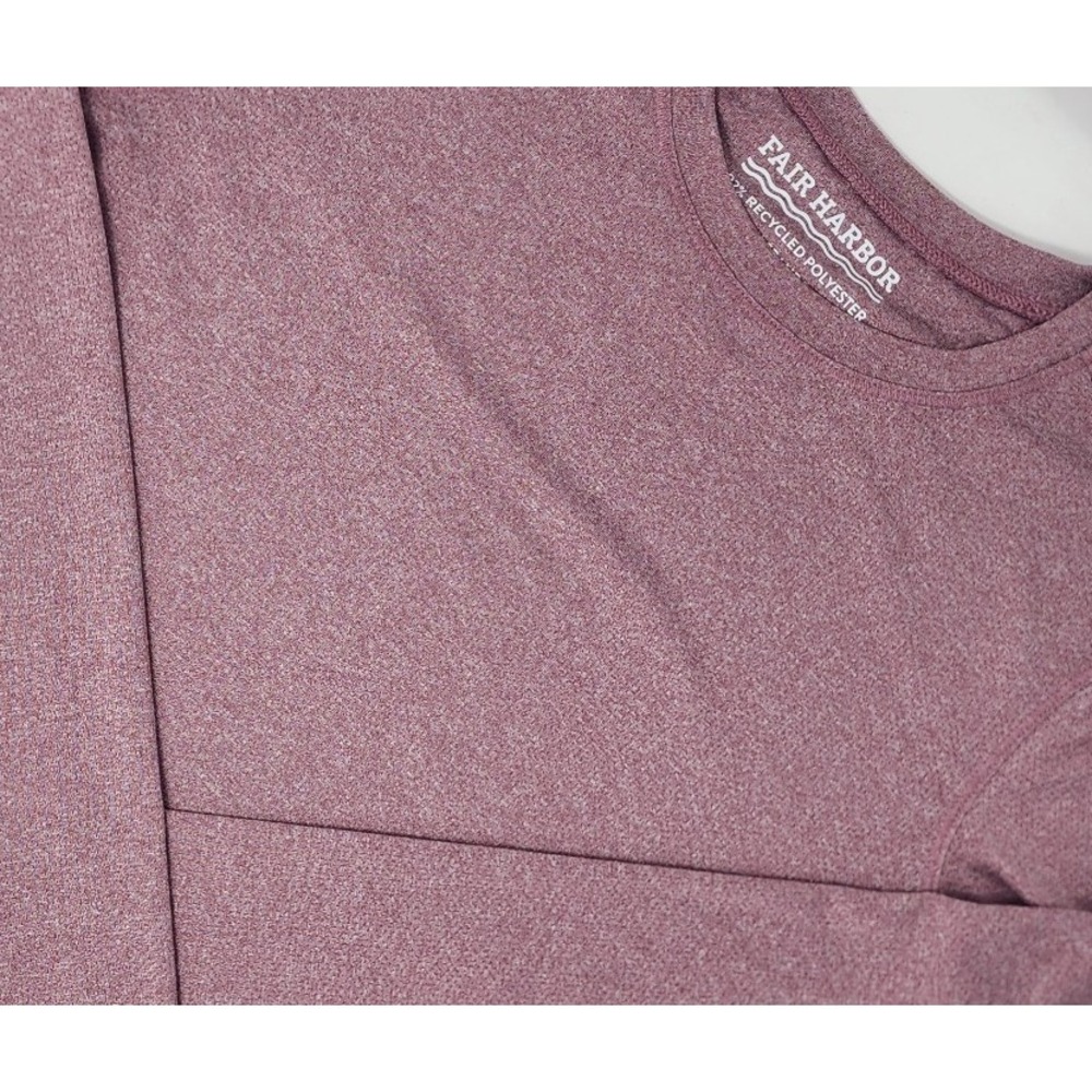 Fair Harbor BreezeKnit Long Sleeve Top Women's XS Pink Performance Stretch EUC